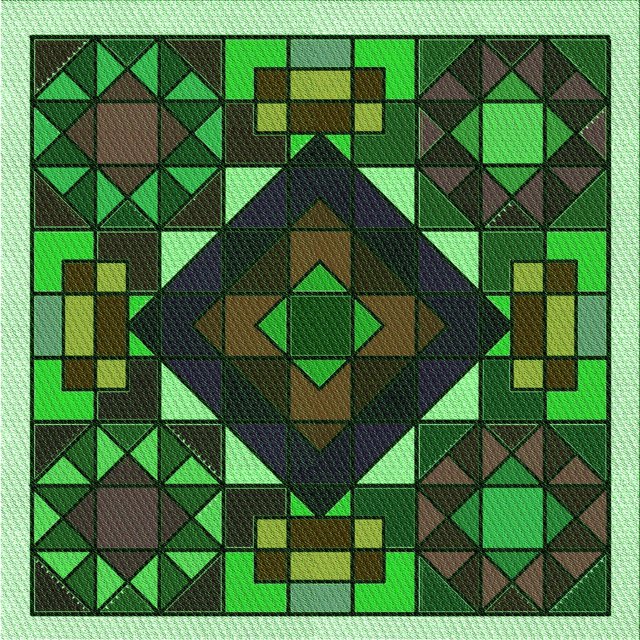 Ahgly Tapis d'Intérieur Lavable en Machine Carré Transitionnel Vert Forêt Foncé, 5 Pieds Carré