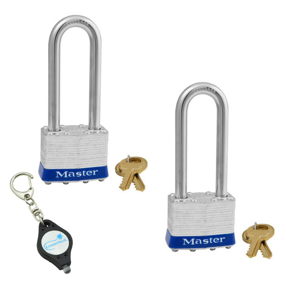Master Lock 1DLJ Laminated Steel Pin Tumbler Padlock (2 Pack