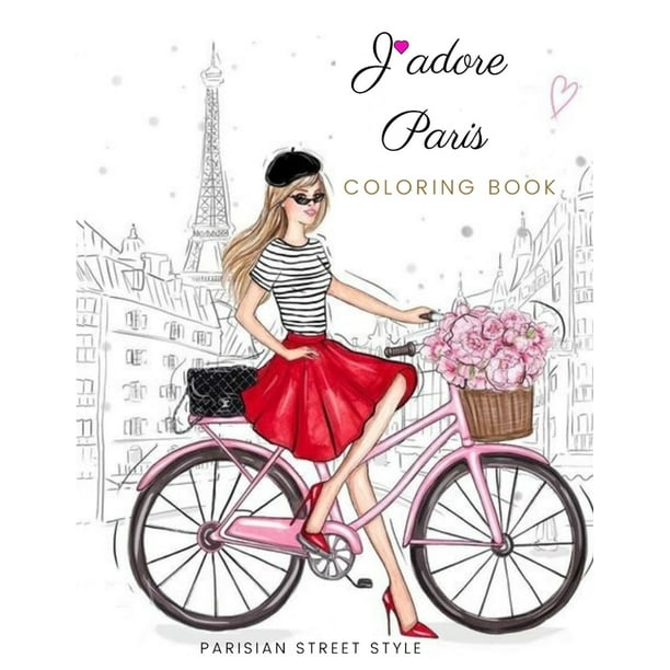 Parisian Street Style Coloring Book Jadore Paris (Paperback