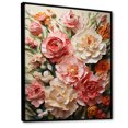 thumbnail image 2 of Designart "Carnations love Ruffles An" Floral & Botanical Floater Framed Canvas Art Print, 2 of 7