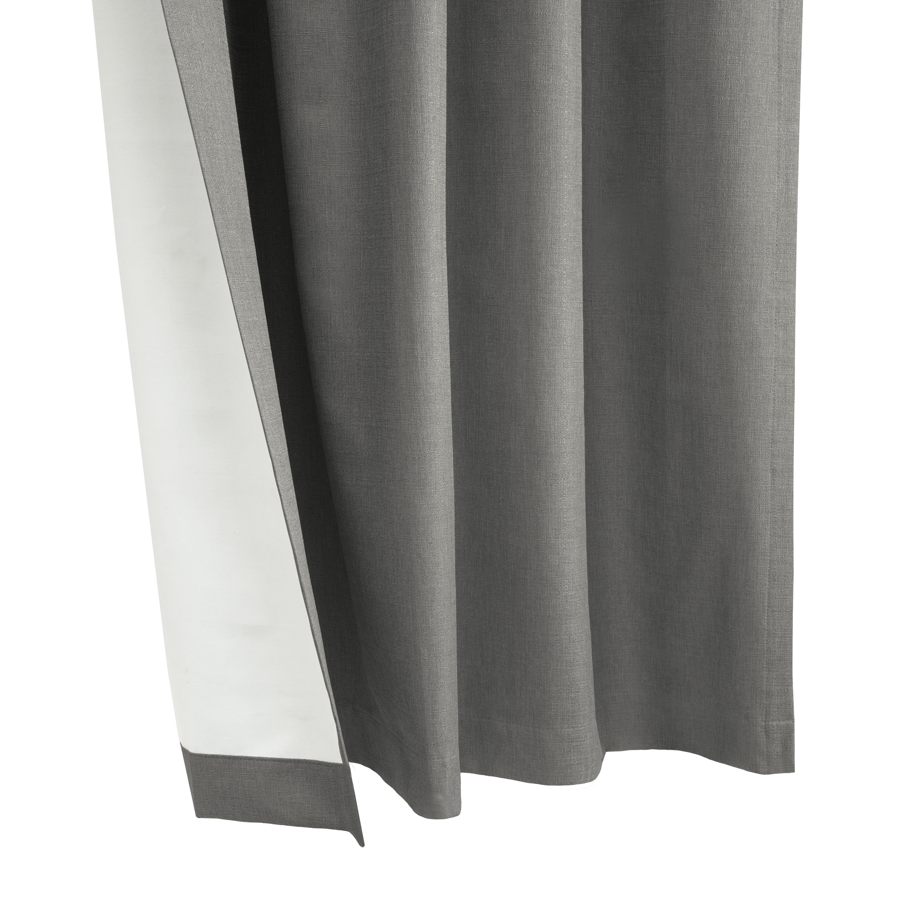 Barry Total Blackout Textured Dual Header Curtain Panel 52" x 84" in Silver