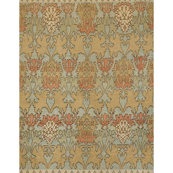 Ahgly Company Indoor Rectangle Abstract Light Brown Abstract Area Rugs, 4' x 6'