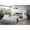 White+Walnut + Boucle 043, variant on Sandro White Boucle & Walnut Finish Queen Bed