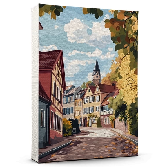 Aalen Canvass Vintage, Germany Travel Prints Wall Art, Aalen Travel Canvas, Germany Travel Colorful Canvas - 100AZ1