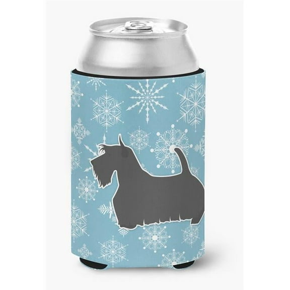 Winter Snowflake Scottish Terrier Can or Bottle Hugger