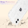 thumbnail image 4 of for iPhone 12 Case 6.1",Cute Curly Wave Case with Star Glitter,Clear Shiny Bling Soft TPU Shockproof Phone Protecive Case for Women Girls-White, 4 of 13