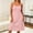 Pink, variant on Women's Plus Size Lace Trim Slip Nightgown Solid Color V‑Neck Ruched Midi Sleep Dress for Summer Loungewear Red XL(XL)
