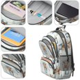thumbnail image 4 of Highland Cow and Bucket Print Backpack for School, Cute School Bag with Adjustable Shoulder Straps and Padded Back, 16.9"x12.6"x5.9", 4 of 5