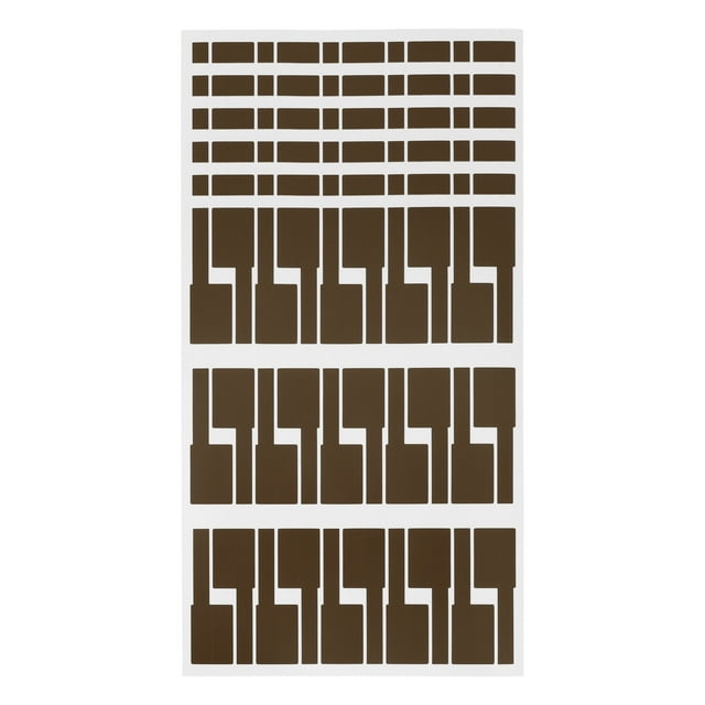 Unique Bargains 6 Pcs Handwritable P-Type Gift stickers 3.31"x1.02" Deep Brown