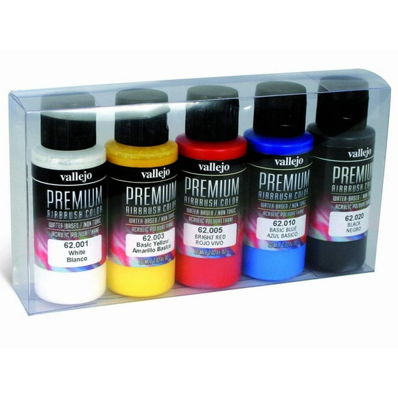 Set de Pintura Vallejo Premium Color Básicos Opacos 5x60 mL