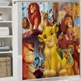 thumbnail image 4 of The Lion King 4 Piece Shower Curtain Set with Non-Slip Rugs, Toilet Lid Cover and Bath Mat, Cartoon Bathroom Decor Waterproof Shower Curtain with 12 Hooks, 72 x 72inch, 4 of 8