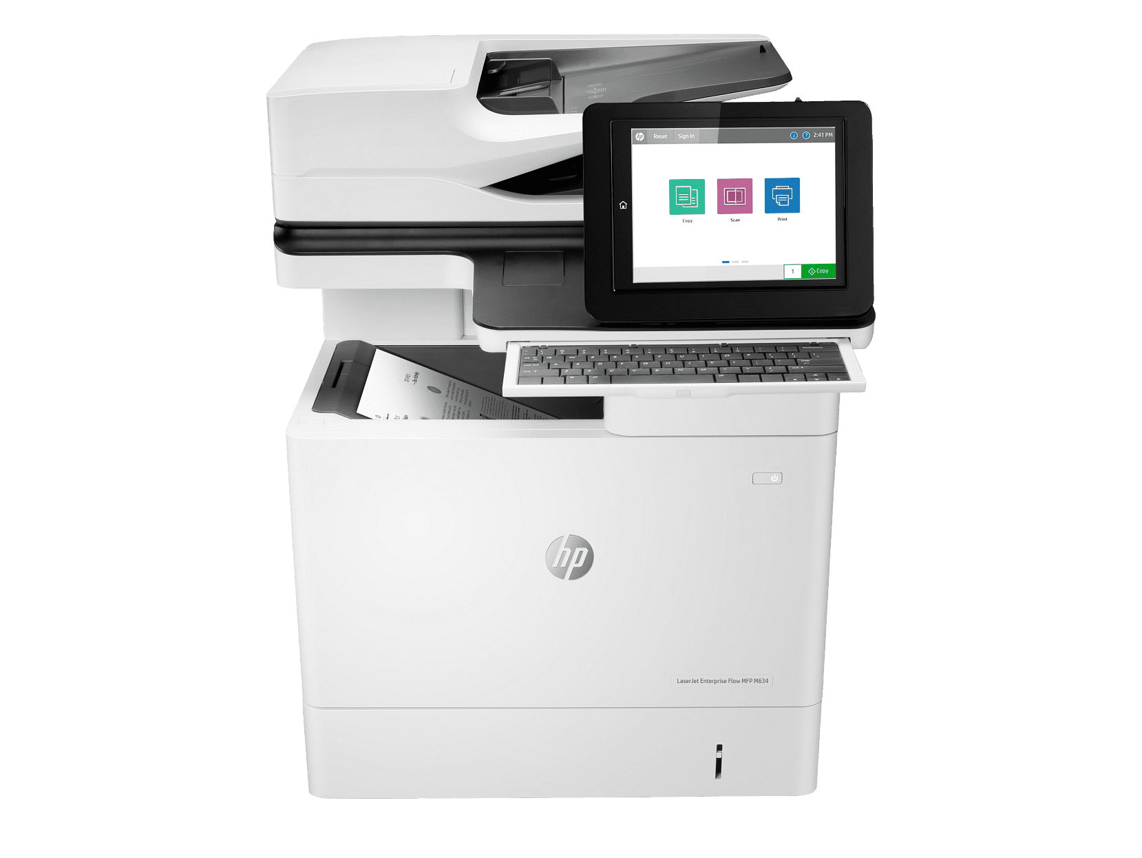 HP LaserJet Enterprise Flow MFP M634h Laser Printer, Black And White Mobile