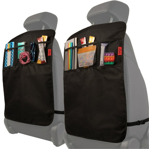 Lusso Gear Backseat Storage Pocket Automotive Organizers, Black, 2 Count