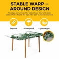 thumbnail image 4 of Palm Leaves Tropical Table Cloths for 4 Foot Rectangle Tables, Green Botanical Summer Patio Waterproof Elastic Fitted Tablecloths, Washable Rectangular Table Cover for Camping, 4 of 8