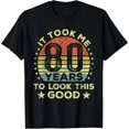 thumbnail image 1 of Playera de Mujer para 80º Cumpleaños - "Me Tardé 80 Años en Verme Así de Bien" - Cuello Redondo, Manga Corta, Estampado, Negra, Divertida, 1 of 7