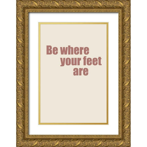 Murdock, Ramona 11x14 Gold Ornate Wood Framed with Double Matting Museum Art Print Titled - Where Your Feet Are II
