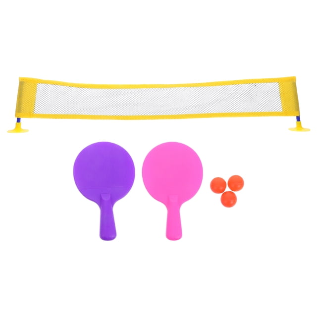 KAKOWELY 1 Set Mini Portable Tabletop Table Tennis Pong Board Game Set Toy Rackets Net for Kids Children,7.87"X4.72"X0.98"