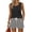 Black, variant on Gingham Check 2-Piece Set for Women - Solid Square Neck Tank Top & Elastic Waist Drawstring Shorts with Pockets, Vintage Summer Picnic Outfit Green XXL