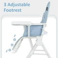 thumbnail image 4 of OLAKIDS Baby High Chair, Quick Folding Portable Highchair for Babies and Toddlers with Adjustable Footrest Removable Dishwasher Tray PU Seat, Compact Highchairs for Baby Age 6-36 Months, 4 of 9