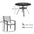 thumbnail image 2 of 5-Piece Outdoor Dining Set, Round Powder-Coated Steel Table and 4 Stackable Texteline Mesh Chairs, Light Grey Patio Furniture for Backyard, Garden, Deck and Balcony, 2 of 7