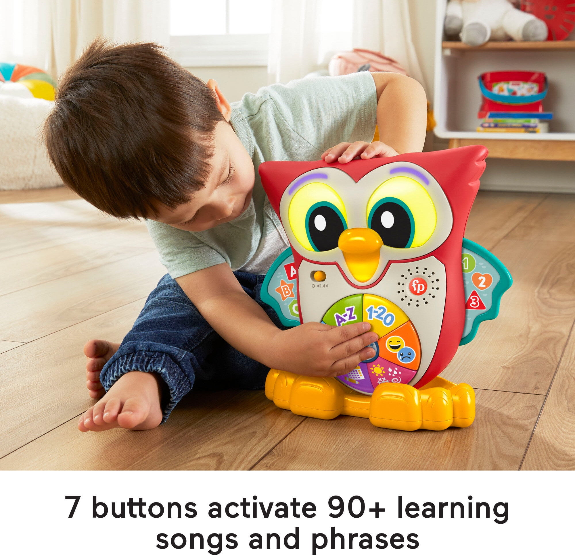 Fisher-Price Linkimals Light-Up & Learn Owl Interactive Musical Learning Toy for Toddlers