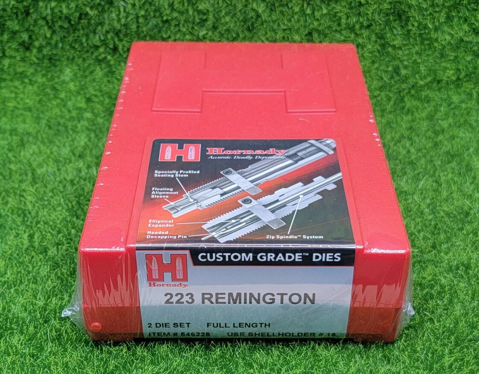 Hornady 223 Remington Custom Grade Reloading 2-Die Set Full Length 546228 