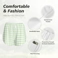 thumbnail image 6 of Qekee Pistachio Green Checkboard for 2 in 1 Flowy Running Shorts for Women High Waisted Gym Tennis Shorts Double Layer Shorts with Pocket, 6 of 9