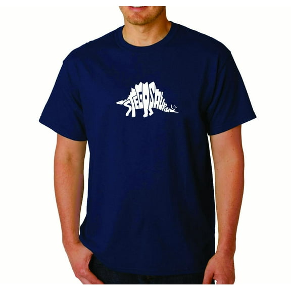 LA Pop Art Men's Word Art T-Shirt - STEGOSAURUS