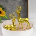 thumbnail image 5 of Kraoden Small Reindeer Sculpture Resin Christmas Reindeer Elk 2 Pcs Christmas Home Decor Statues for Living Room, Bedroom, Office Desktop, Cabinets, 5 of 9