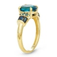 thumbnail image 2 of 10k gold blue topaz, sapphire and diamond ring, 2 of 2