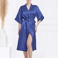 thumbnail image 2 of Lixiuxyad Robe with Hood 3x Women's Satin Kimono Bridal Dressing Gown Bridal Bathrobe Women's Satin Kimono Bridal Sexy Silk V Neck Kimono With Belt, 2 of 6