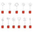 thumbnail image 5 of Cubo Rojo Clips Memo Foto Tarjeta Base De Fotos Titular Llavero Clip De Alambre De La Forma Zulema sostenedor de la nota, 5 of 5