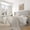 Light Gray, variant on Frostbloom Queen Size Linen Fabric Upholstered Bed with Wingback Headboard, Beige