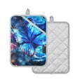 thumbnail image 2 of Butterfly and Roses Pot Holders Set of 2 Heat Resistant Kitchen Oven Gloves Potholder Cooking Baking Microwave Mitts, 2 of 7