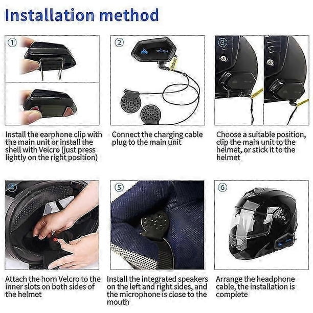 M01 Motorcycle Wireless Headset Bluetooth-Compatible 5.0 Helmet Hands-Free Telephone Call Kit Stere