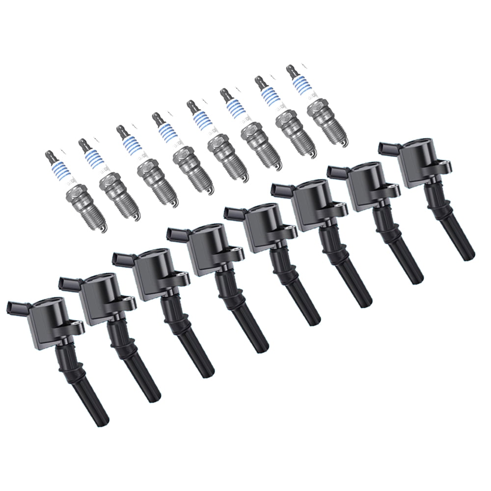 Ignition Coil Pack DG508 and Motorcraft SP413 Spark Plugs Set – 8-Piece Replacement for Ford F-150, Mustang, Expedition, Explorer, Crown Victoria 4.6L V8 (1998–2011)
