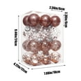 thumbnail image 3 of Hvmvliv Christmas Tree Ornaments (24pcs-6cm) Transparent Ball Ornament Plastic Shatterproof Ball Christmas Tree Decorations Hanging Ball Ornaments Xmas Decoration Ball Rose Gold, 3 of 6
