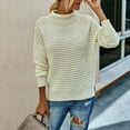 thumbnail image 3 of JINMGG 2026 Fall Winter Plus Size Sweaters for Women,Women Fashion Solid Color High Collar Long Sleeves Socket Sweater Tops, 3 of 8