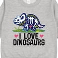 thumbnail image 3 of Inktastic Girl Dinosaur I Love Dinosaurs Toddler Sweatshirt, 3 of 4
