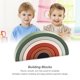 thumbnail image 1 of Apilador De Arcoíris De Madera Bloques de construcción de madera para bebés, juguete para niños pequeños, juguetes apilables de arco iris de madera para niños, 1 of 5