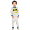 thumbnail image 4 of DC Comics Boys Batman Gray Tight Fit 2 Piece Long Sleeve Pajama Pant Set, 4 of 5