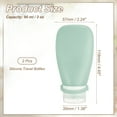 thumbnail image 2 of 2 Pcs 3 oz Silicone Squeeze Bottle, Refillable Travel Bottles Leak Proof Containers for Toiletries, Dark Green, 2 of 7