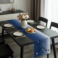 thumbnail image 2 of Navy Blue Ombre Table Runner 48 Inches Long, Black Hockey Sticks Minimalist Style Kitchen Coffee Dining Table Decoration for Home Party Birthday Wedding Home Decor 13x48 Inches, 2 of 8