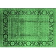 thumbnail image 1 of Ahgly Company Machine Washable Indoor Rectangle Oriental Emerald Green Industrial Area Rugs, 2' x 5', 1 of 4