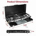 thumbnail image 7 of 3-Burner Propane Camping Stove 20000 BTUs, Portable Camp Stove with 3 Adjustable Burners and Push-Button Instant Ignition, Portable Camping Grill, Built-in Carrying Handle, 7 of 7