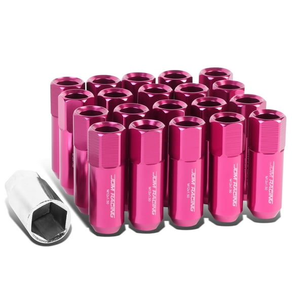 DNA Motoring LG-T888-15-PK 20-Piece M12 x 1.5 Aluminum Alloy Wheel Lug Nuts Adapter Key (Pink)
