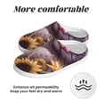 thumbnail image 6 of KLL Warm Sunflower Sleeping Cat Pattern Adult Unisex Cozy Slippers,Fuzzy Slip-on Slippers TPR Sole Slippers Comfort Plush Home Footwear for Indoor & Outdoor-37/38, 6 of 7