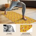 thumbnail image 4 of 74x26 Inch Yoga Towel, Sweat Absorbent Non-Slip Mat for Hot Yoga, Pilates & Fitness,French Fries Fry Box Bright Yellow Tiny Grid Pattern, 4 of 5