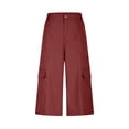 thumbnail image 5 of Gamivast Womens Plus Size $5 Cargo Shorts Women Elastic Waist Knee Length Wide Leg Shorts for Summer Casual Relaxed Fit with Pockets Cancel Membership, 5 of 7
