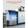 thumbnail image 3 of VEVOR Commercial Ice Maker Machine, 100lbs/24H Ice Maker Machine with 33lbs Storage Capacity, 45 Ice Cubes in 15 Minutes, LED Digital Display Freestanding Self-Cleaning for Bar Office Restaurant, 3 of 9